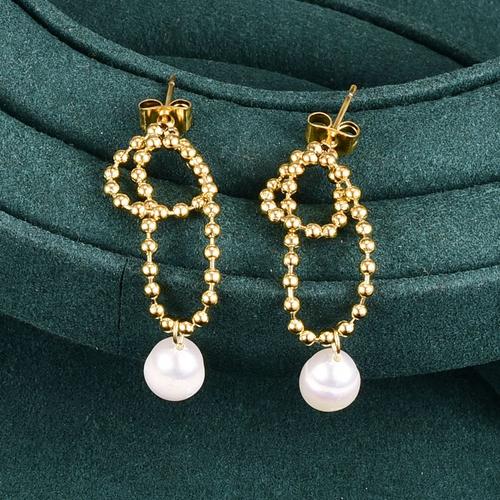 Boucles D'oreilles En Perles Douces D'eau Douce