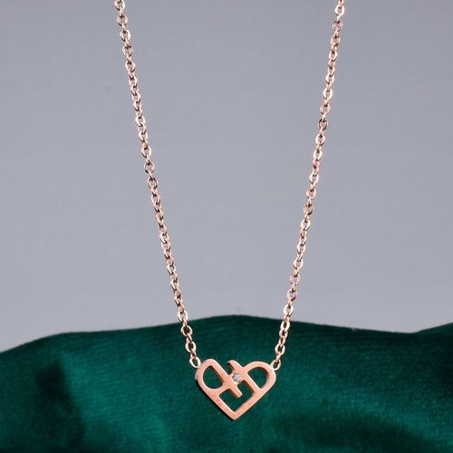 Rose Plaqué Or Collier D'amour Femme Coeur Collier Femme Clavicule Collier