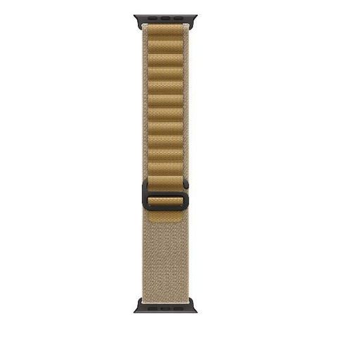 Apple - Boucle Pour Montre Intelligente - 49 Mm, Finition En Titane Noir - Taille Large - Brun Clair