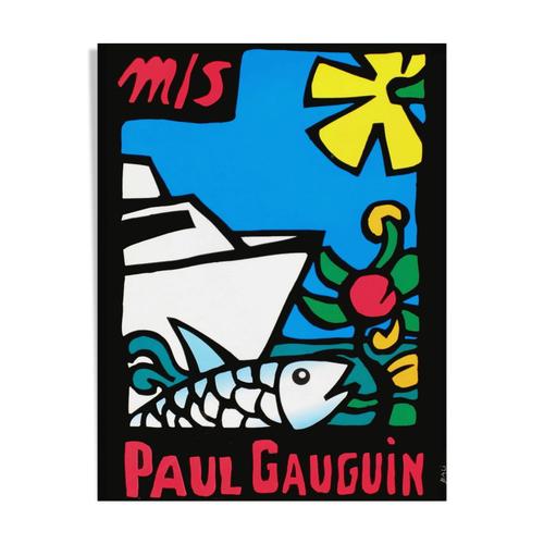 Alberto Bali Affiche Muse Gauguin multicolore