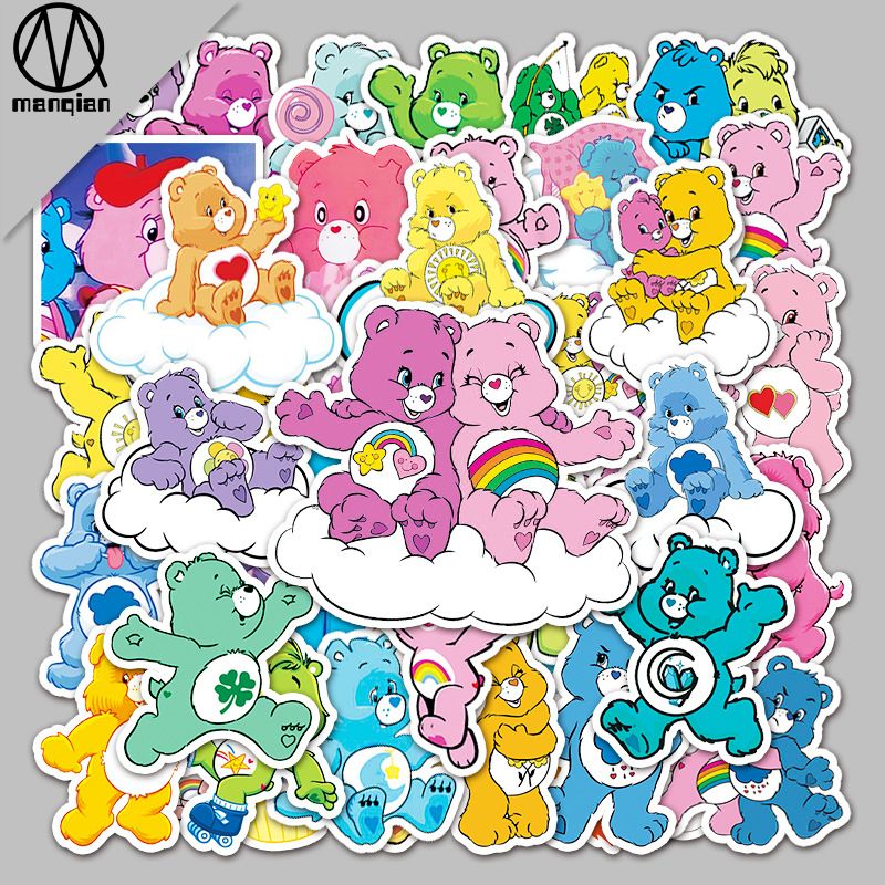 50 Cartoon Color Love Bear Kids Graffiti Autocollant