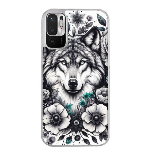 Coque Pour Redmi Note 10 5g Loup Et Fleur
