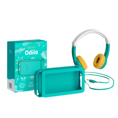 Lunii - Pack Accessoires Pour Ma Fabrique À Histoires - Casque Audio Octave Et Coque Odile De Protection Verte