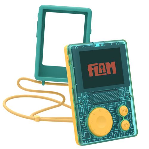 Lunii - Pack Baladeur Audio Flam + Coque Antichocs Et De Protection Officielle Verte - Boîte À Histoires Pour Enfant Dès 7 Ans - Sans Bpa