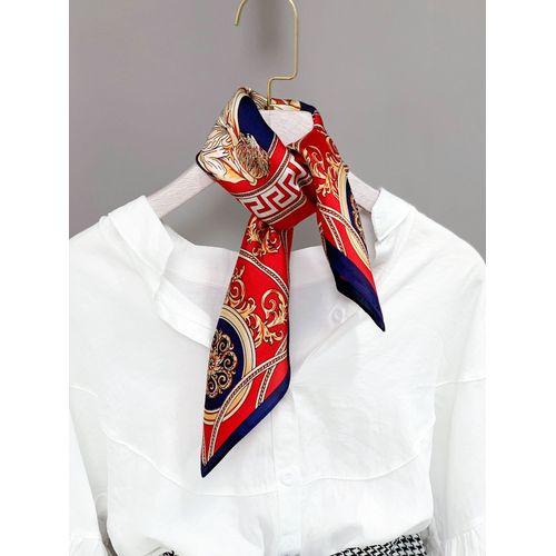 Petit Foulard Décoratif En Soie Pour Les Femmes Simple Style Européen Protecteur De Cou Petit Châle #Lvg57