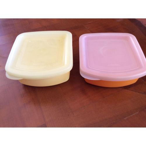 2 Boîtes Plates Tupperware 