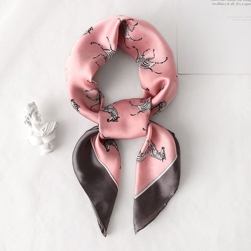 Nouveau Foulard Carré En Soie Simulée Femme Petit Foulard En Soie Décoration Petit Foulard Impression Écran Solaire Foulard En Soie #Lvg367