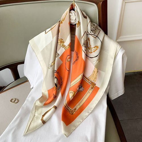 70 Soie Simulée Petit Foulard Carré Femmes Multifonctionnel Ceinture Décorative Sac Attaché Sangle #Lvg483