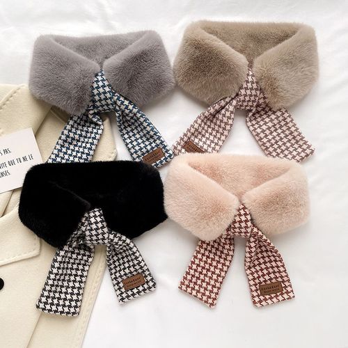 Écharpe Chaude En Fausse Fourrure De Lapin Écharpe Décorative À Col Fourré Pour Femmes #Lvg677