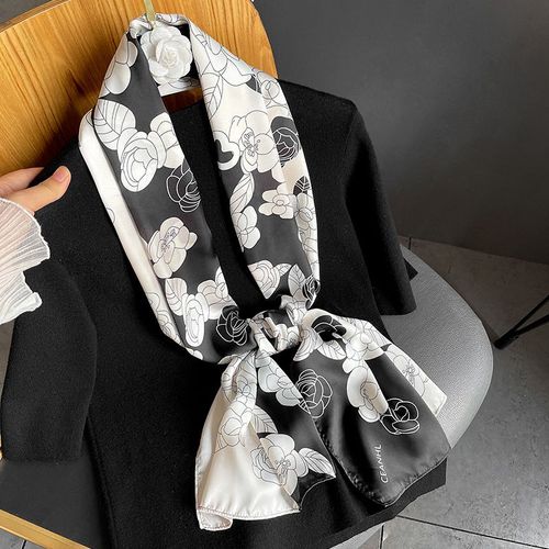 Faux Foulard En Soie Décoratif Foulard Mi-Long Premier Châle Chaud Femmes #Lvg686