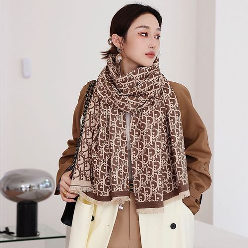 Lettre Foulard Femmes Faux Cachemire Épais Foulard Chambre Grand Châle #Lvg832