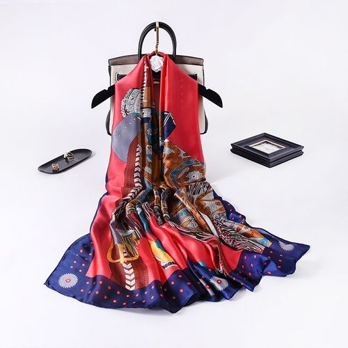Echarpe En Soie Femme Châle De Longueur Moyenne Hors De La Rue Écharpe De Protection Solaire #Lvg873