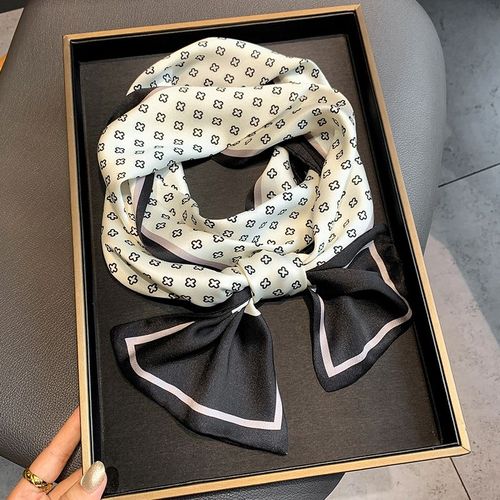 Petit Foulard En Sergé Croisé En Soie, Écharpe Décorative Chaude Pour Femmes #Lvg929