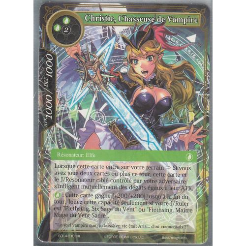 Carte Force Of Will - Christie Chasseuse De Vampire - Sdl4-010 Sr