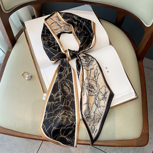 Petite Écharpe Chaude En Soie Pour Femmes, Bande Étroite Et Longue, Ceinture Flottante, Sac À Cheveux, Chemise De Vacances. #Lvg1196