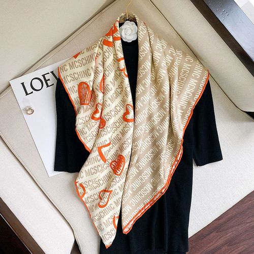 Lettres Anglaises 90 Grand Foulard Carré Femmes Châle De Protection Solaire Décoratif Sarong Foulard En Soie Femmes #Lvg1463
