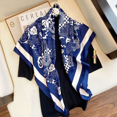 Grand Foulard Carré Foulard De Soie Foulard De Soleil Foulard De Soie Foulard D'épaule Sarong Foulard #Lvg1514