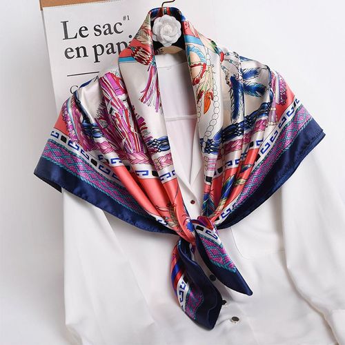 90 Couleur Ding Grand Foulard Carré Femmes Protection Solaire Châle Soie Foulard Sarong Décoration Femme #Lvg1553