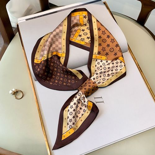 Petit Foulard En Soie Croisé Femmes Bandeau Multifonctionnel Petit Foulard En Soie Foulard En Soie #Lvg1592