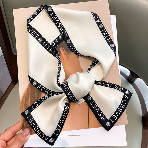 Petite Écharpe En Soie Fleur De Thé Pour Femmes, Décorative, Étroite, Longue Et Flottante, Petit Foulard #Lvg1645