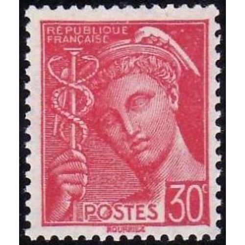 Timbre France 1930 Oblitéré Type Mercure 2ème Série 30c Yt412