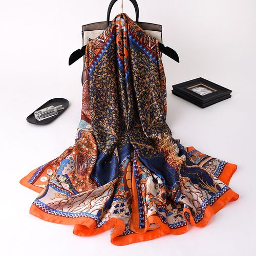 Nouvelle Écharpe En Satin De Soie Femme Châle De Longueur Moyenne Écharpe En Fausse Soie Femme #Lvg1714