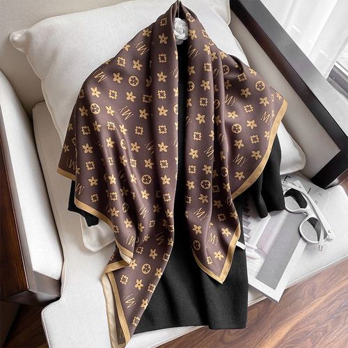 90 Foulard Carré Femmes Foulard En Soie Femmes Imprimé Sarong Châle Décoration #Lvg1726