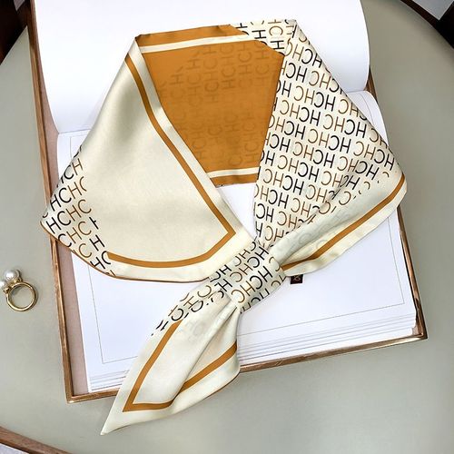 Écharpe Chaude Lettre Croix Petit Foulard En Soie Femmes Réversible Angle Pointu Foulard #Lvg1788