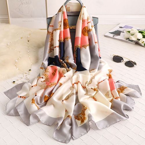 Châle Chaud Femmes Nouvelle Soie Satin Protection Solaire Écharpe Soie Sarong #Lvg2090