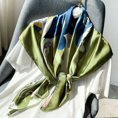 Écharpe 90 Carré Femme Simulation Chaude Châle En Soie Écharpe #Lvg2153