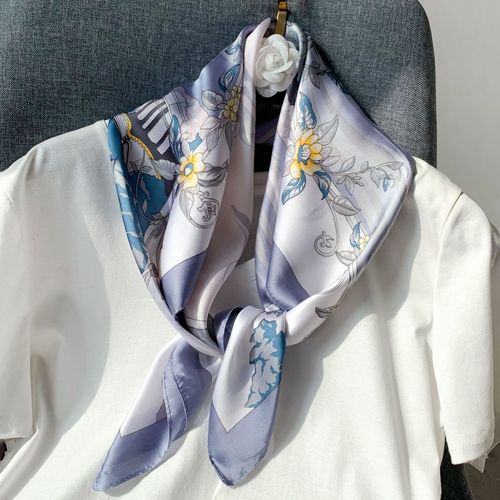 Echarpe En Soie Simulée Pour Femmes, Quatre Écharpes De Longueur Moyenne, Respirant Le Vent Et Protégeant Du Soleil. #Lvg2218