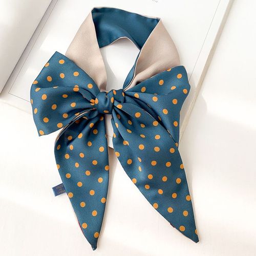 Echarpe En Soie Pour Femme, Longue Bande Multifonctionnelle, Ruban À Pois, Petit, Avec Un Angle Flottant, Pour Les Filles. #Lvg2241