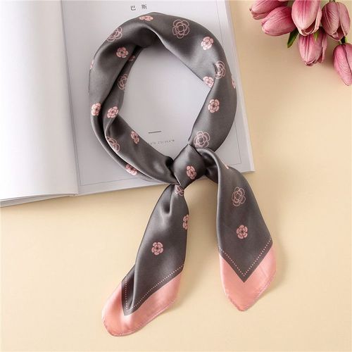 Foulard En Soie Camélia Sunscreen Pour Femmes, Petit Foulard Floral Décoratif Pour Dames #Lvg2347