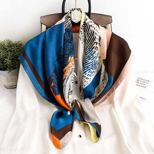 Etalon Grand Foulard Carré Femmes Protection Solaire Foulard En Soie Châle Sarong Décoration #Lvg2404