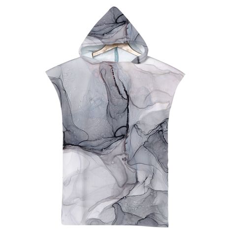 Serviette De Plage Avec Capuche, Couverture De Plage Légère, Anti-Sable Et À Séchage Rapide-Motif De Tie-Dye,75x110cm Adulte Lvv2372