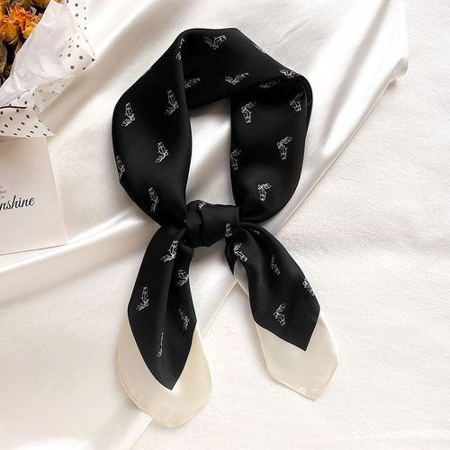 Petit Foulard En Soie Tête De Poney Bandeau Pour Femmes Châle Décoratif Petit Foulard Carré #Lvg3394