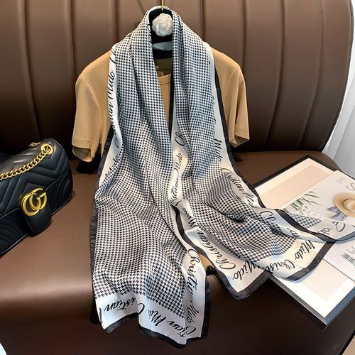 Faux Foulard En Soie Pour Femmes Foulard De Longueur Moyenne Châle De Voyage Pour Femmes #Lvg3417