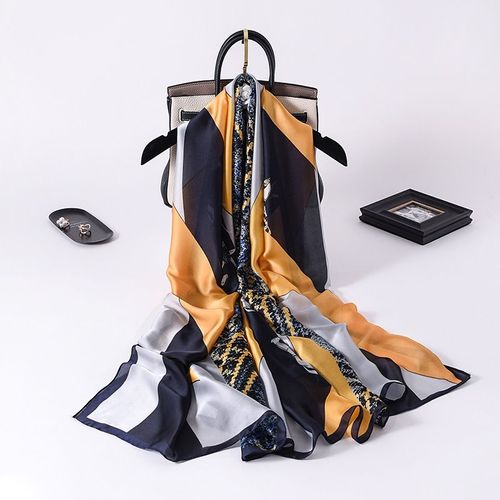 Faux-Filet De Soie Écran Solaire Foulard De Soie Femmes Foulard Généreux Châle De Longueur Moyenne #Lvg3427