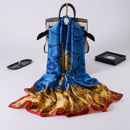 Fausses Soies Généreuses Foulard Féminin De Longueur Moyenne Foulard Féminin Hors De La Rue Châle De Protection Solaire #Lvg3426