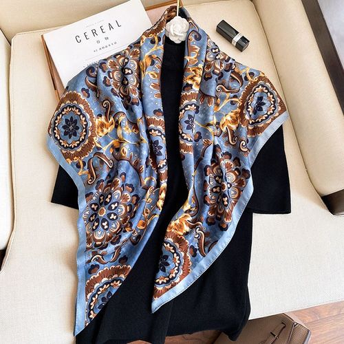 Imprimé 90 Grand Carré Foulard Femmes Protection Solaire Châle Long Sarong Serviette De Plage #Lvg3514
