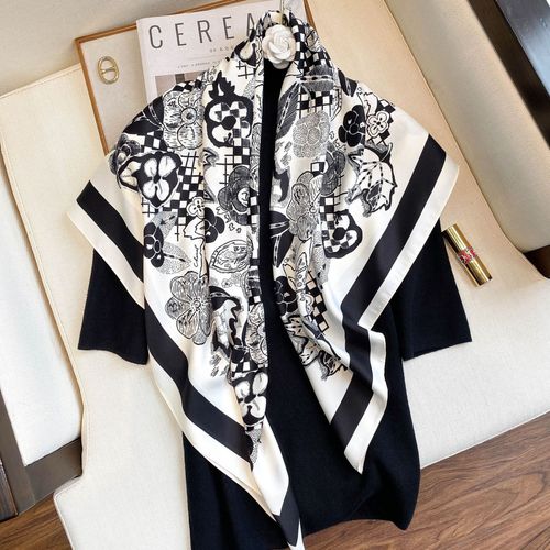 Grand Foulard Carré Foulard De Soie Foulard De Soleil Foulard De Soie Foulard D'épaule Sarong Foulard #Lvg3560