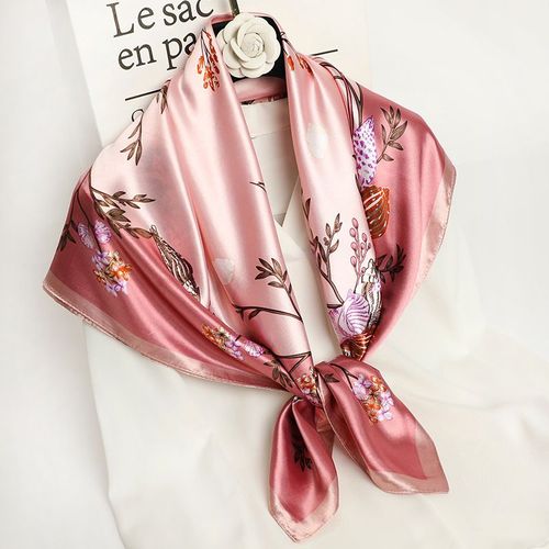 Imprimé 90 Grand Foulard Carré Femmes Satin Protection Solaire Châle Sarong Foulard De Soie Petit Foulard #Lvg3584