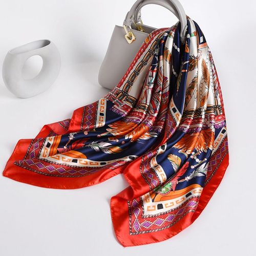 90 Couleur Ding Grand Foulard Carré Femmes Protection Solaire Châle Soie Foulard Sarong Décoration Femme #Lvg3599