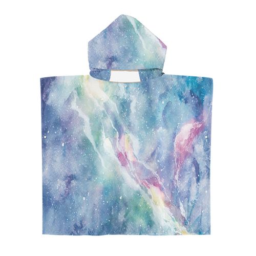 Serviette De Plage Avec Capuche, Couverture De Plage Légère, Anti-Sable Et À Séchage Rapide-Motif De Tie-Dye,75x110cm Adulte Lvv2669