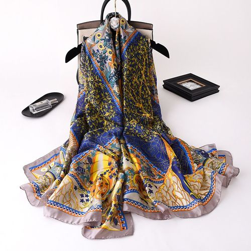 Nouvelle Écharpe En Satin De Soie Femme Châle De Longueur Moyenne Écharpe En Fausse Soie Femme #Lvg3760
