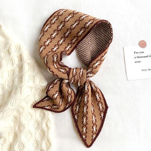 Écharpe Chaude En Laine Tricotée Pour Femmes, Écharpe Étroite Et Longue Bande Décorative, Petite Taille #Lvg3899