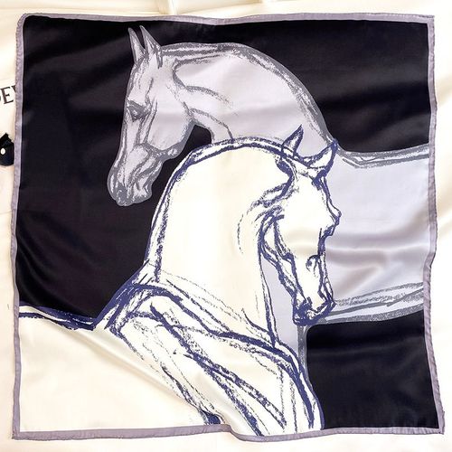 Etalon Twill Soie 90 Grand Foulard Carré Femmes Foulard Soie Châle Foulard #Lvg3949