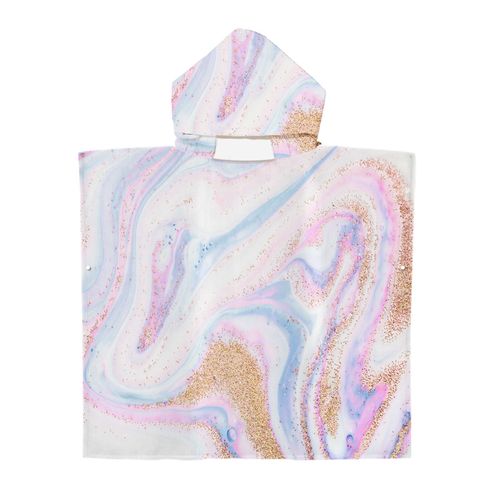 Serviette De Plage Avec Capuche, Couverture De Plage Légère, Anti-Sable Et À Séchage Rapide-Motif De Tie-Dye,75x110cm Adulte Lvv2964