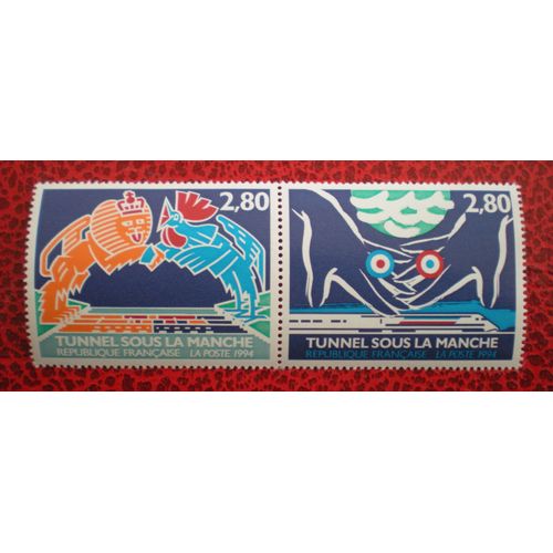 Inauguration Du Tunnel Sous La Manche - Paire De Timbres Neufs ** - France - Année 1994 - Y&t N° 2880 Et 2881