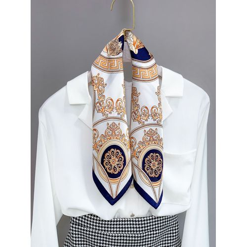 Petit Foulard Décoratif En Soie Pour Les Femmes Simple Style Européen Protecteur De Cou Petit Châle #Lvg4149